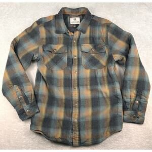 Legendary Whitetails Jacket M Archer Brown Plaid Flannel Thermal Lined Shacket